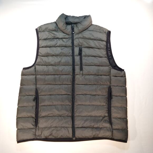 32 Degrees Heat Puffer Vest Men’s Large Gray Lightweight Zip Packable - Picture 1 of 5